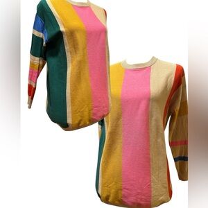Anthropologie Callahan Colorful bold Striped Women's Sweater